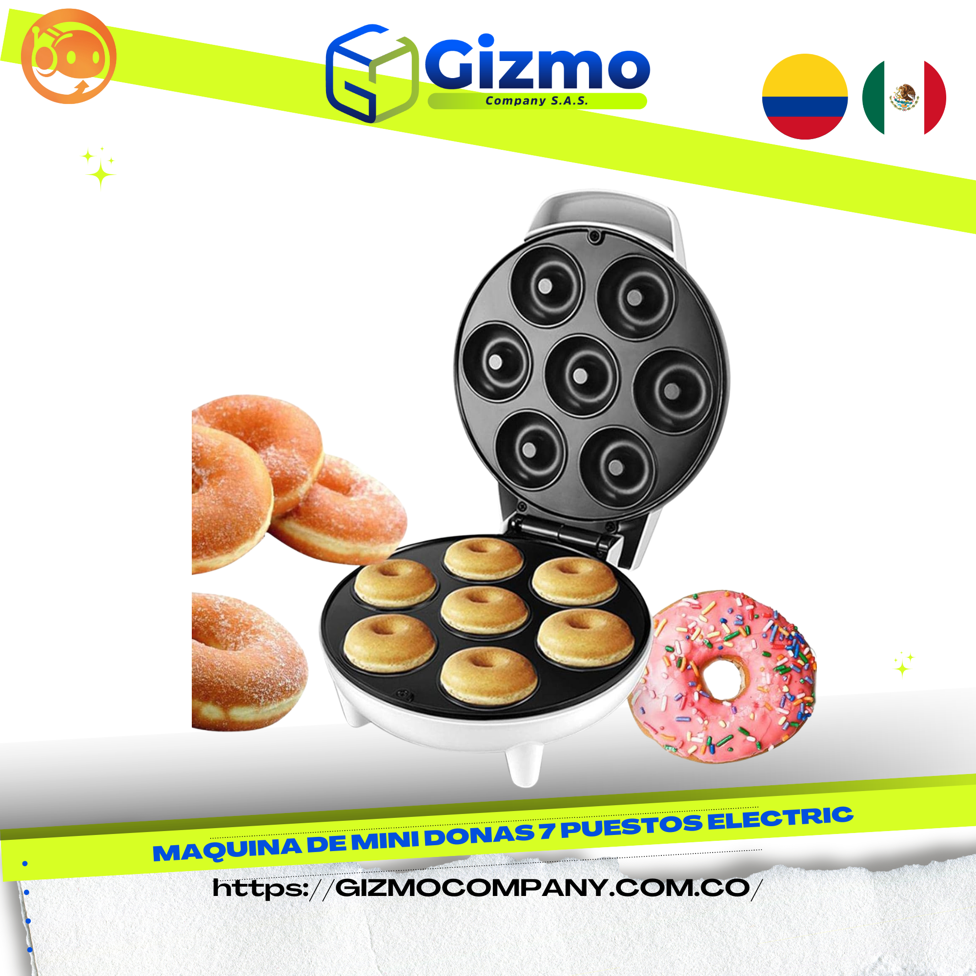Maquina de Mini Donas 7 Puestos Electric